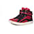 PIERRE BALMAIN, Baskets montantes en rouge et noir. Cuir  ref.1002549