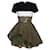 Autre Marque Alex Perry, Mini-robe en satin et dentelle fleurie Delphine. Coton Polyester Vert  ref.1002556