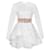 Autre Marque Alex Perry, Mini-robe bandeau en dentelle fleurie Aubrey. Coton Polyester Blanc  ref.1002558
