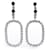 Altri gioielli SAINT LAURENT, Orecchini pendenti ovali in cristallo XL Smoking Argento  ref.1002563