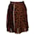 Gianni Versace Couture, Leopard printed and pleated skirt Brown  ref.1002580