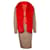 Gianni Versace Couture, 3Einteiliger Anzug mit orangefarbenem Pelzkragen Wolle  ref.1002585
