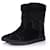 Chanel, Suede quilted ankle boots Black  ref.1002593