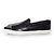 miu miu, sneakers slip on in pelle nera Nero - vista 2
