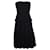 Patrizia Pepe, Strapless dress with buttons Black Cotton  ref.1002628