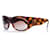 Chanel, lunettes de soleil avec strass CC Marron  ref.1002651