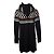Jean Paul Gaultier, Strickjacke mit Kapuze Schwarz - Ansicht 2
