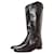 Santoni, black leather horse riding boots.  ref.1002702