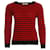 Autre Marque Rika, De color negro/suéter de lana a rayas rojas.  ref.1002710