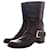 Chloé Chloe, black leather biker boots with buckle.  ref.1002720