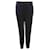 Helmut Lang, calça esportiva preta com zíper e detalhes em couro no tamanho 2/M. Preto Viscose  ref.1002725