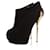 Giuseppe Zanotti, black suede peep toe platform shoots with golden heel in size 39.  ref.1002814