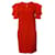 Chloé Chloe, Orangefarbenes Kleid mit kurzen Flatterärmeln. Seide  ref.1002821