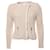 IRO, chaqueta blazer de punto blanca con detalles de piel en talla 1/S. Algodón  ref.1002823
