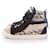 Giuseppe Zanotti, Schwarze Leder-Python-Sneaker.  - Ansicht 2