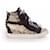 Giuseppe Zanotti, Schwarze Leder-Python-Sneaker.  - Ansicht 5