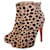 CHRISTIAN LOUBOUTIN, Leopard printed ponyskin platform shoots in size 39. Brown Leather  ref.1002878