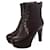 sergio rossi, Black leather platform boots in size 36.5.  ref.1002880