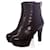 sergio rossi, Botas de plataforma de piel negra en talla. 37. Negro Cuero  ref.1002883