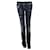Dsquared2, jeans rasgados azul escuro com manchas de tinta branca no tamanho 40IT/XS.  ref.1002905