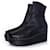 Rick Owens, Platform peep-toe boots Black Leather  ref.1002920