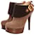 Fendi, Brown suede ankle shoots with shearling wool in size 36.  ref.1002934