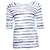 Autre Marque jean MIH, T-shirt blanc avec rayures peintes en bleu. Coton  ref.1002956