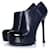 YVES SAINT LAURENT, Tribute ankle boots in blue Leather  ref.1002960