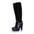 gucci, Black over knee sock boots Leather  ref.1002961