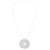 Other jewelry Autre Marque necklace in 18 kt white gold with round pendant with 13 rows of 0.8 kt diamonds . Silvery  ref.1003011