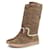 Chanel, Brown shearling boots Suede  ref.1003086