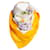 Gucci, Cachecol vintage com estampa floral Amarelo Seda  ref.1003087