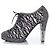 Chanel, Stivaletti stringati in tweed Nero Bianco - vista 2
