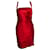 Roberto Cavalli, abito bustier stropicciato e drappeggiato Rosso Viscosa  ref.1003097