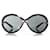 Louis Vuitton, Schwarze ovale Sonnenbrille  ref.1003112