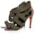 sergio rossi, Python sandals with elastic straps. Green Leather  ref.1003138