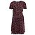 The Kooples DIE KOOPLES, schwarzes Kleid mit Blumendruck Pink