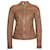 DOLCE & GABBANA, Taupe leather biker jacket Brown  ref.1003143
