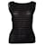 Alaïa Alaia, black striped semi-transparent top Wool  ref.1003145