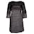 Chanel, vestido de tweed con cuero Negro Lana  ref.1003192
