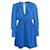 Elisabetta Franchi, Vestido azul con detalles de encaje. Viscosa  ref.1003204