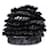 Chanel, Mütze aus Kaschmirfell mit Fransen Schwarz Grau  ref.1003206