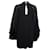 SAINT LAURENT, Robe noire à manches bouffantes Viscose  ref.1003211