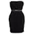 Elisabetta Franchi, strapless dress with zipper Black Polyester  ref.1003215