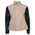 Autre Marque JET John Eshaya, Beige jacket with leather sleeves. Brown Black Cotton  ref.1003237