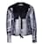 VICTORIA BECKHAM, giacca in tessuto con tasche laterali Nero Grigio Cotone  ref.1003247
