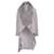 BLUMARINE, Cardigan in lana grigia con collo in pelliccia. Grigio Cachemire  ref.1003260