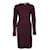 GIVENCHY, Aubergine colored leopard print dress. Purple Cotton Viscose  ref.1003261