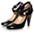 Giuseppe Zanotti, Black patent leather pumps with bronze colored heel in size 39.  ref.1003268