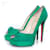 Christian Louboutin, Zapatos de salón Greissimo de ante color menta. Verde Suecia  ref.1003272